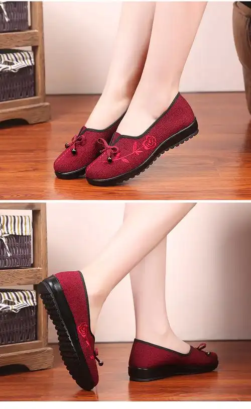 春秋老北京布鞋女单鞋休闲透气女士妈妈鞋防滑软底中老年人奶奶鞋801