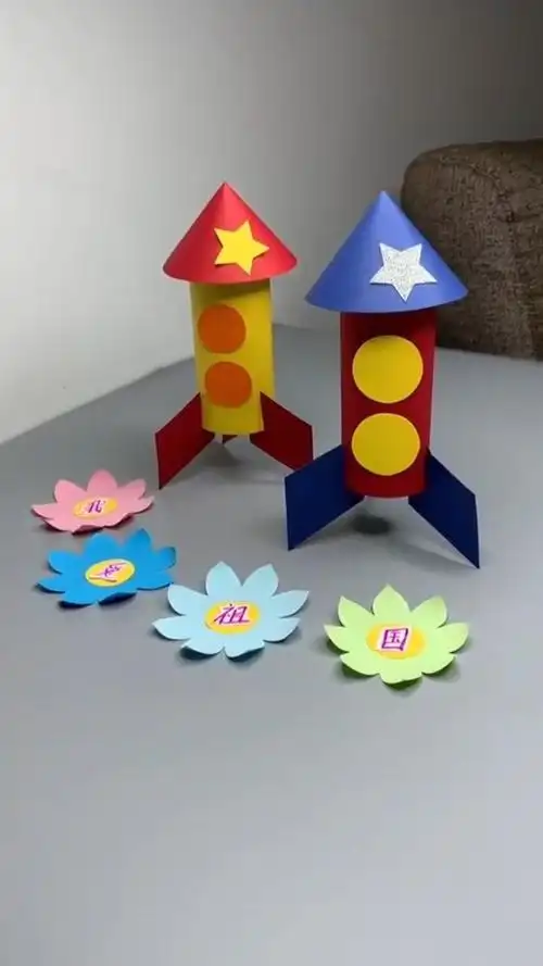 简单易学的纸筒小火箭,建议收藏