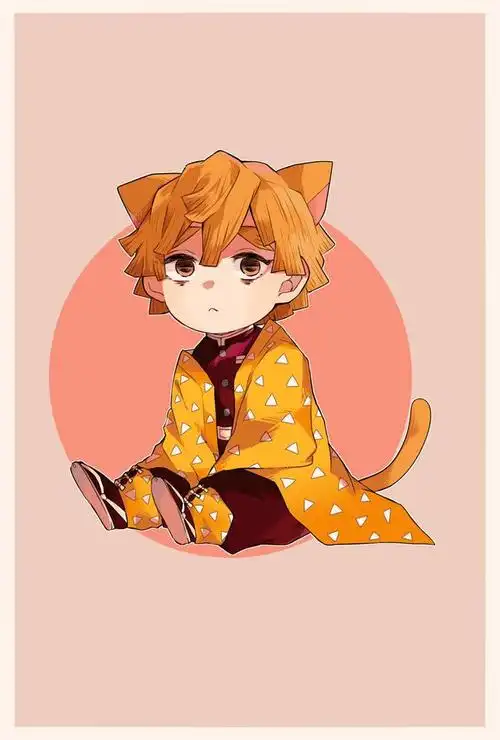 鬼灭之刃:q版我妻善逸头像 超可爱