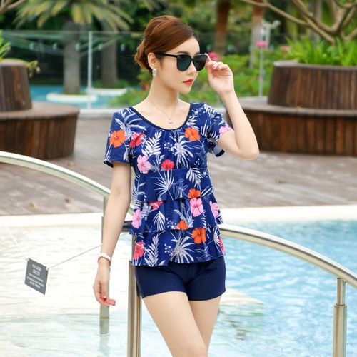 泳衣女分体保守遮肚显瘦裙式大码中年妈妈款中老年人温泉2020新款