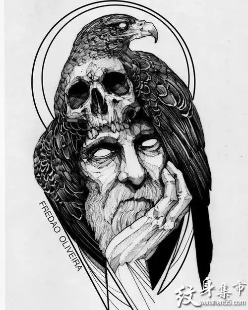 欧美纹身,欧美纹身手稿,欧美纹身手稿图案