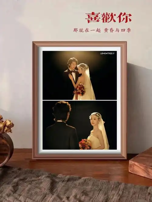 把婚纱照做成小相框也太好看了叭