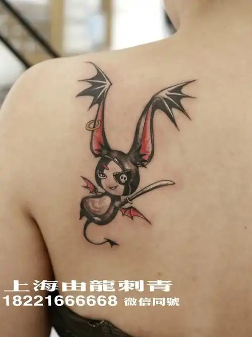 小恶魔纹身_纹身图案手稿图片_由龙的纹身作品集