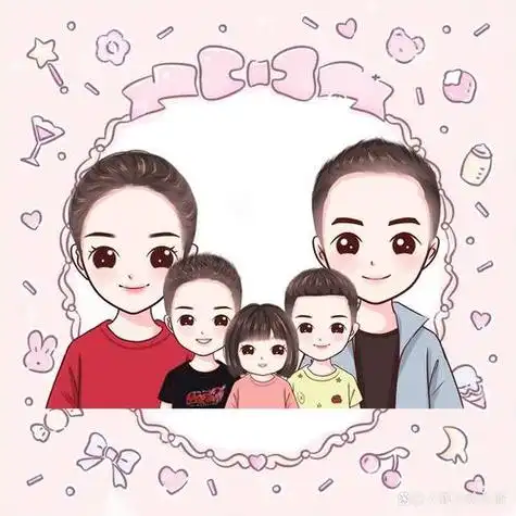 两个女儿一个儿子五口之家头像