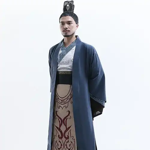 珂卡蝶影视古装男棉麻汉服古装汉朝大臣剑客服剧组群演古装演出服
