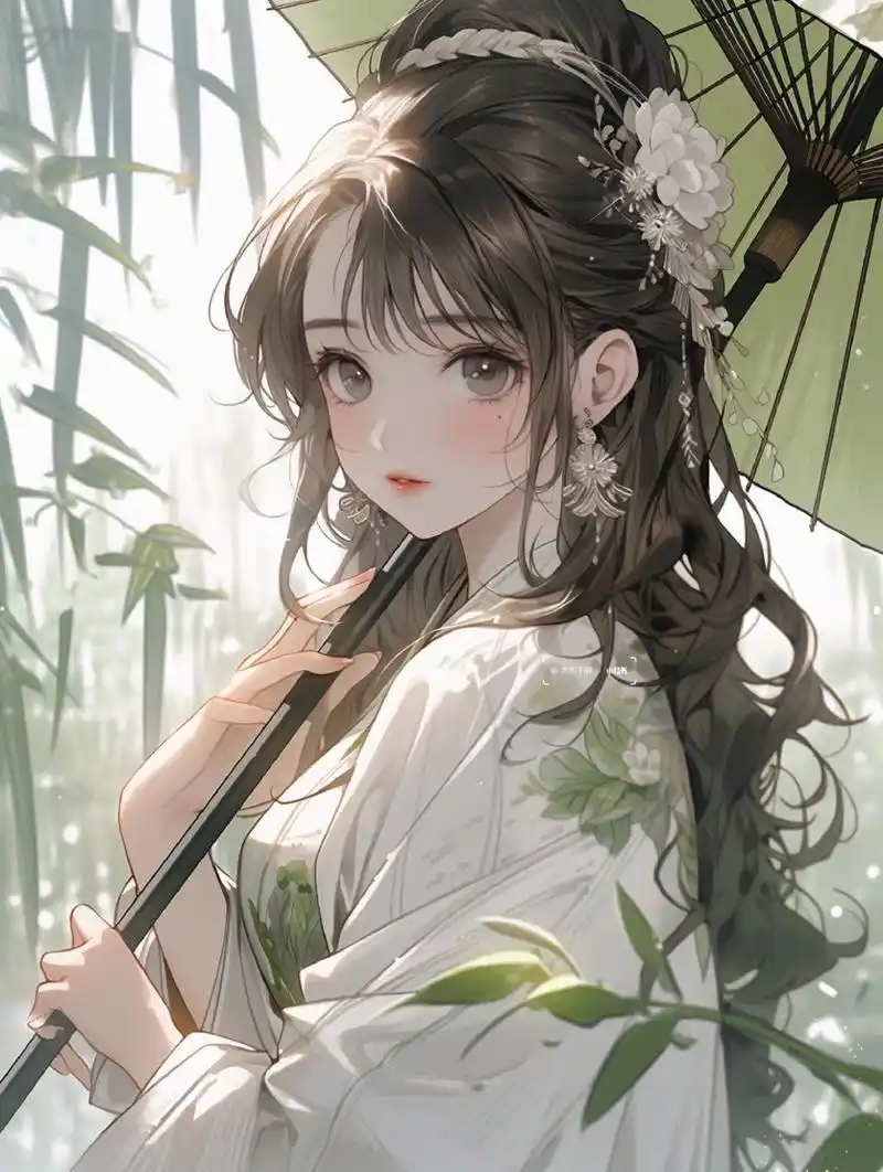 无雨不夏|汉服美女唯美壁纸二次元古风美人 女