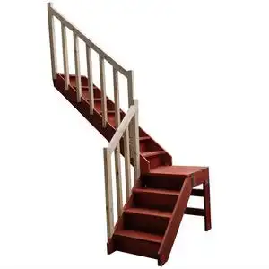 转角楼梯旋转复式阁楼登高平台错层loft时尚家用室内lu型实木梯子