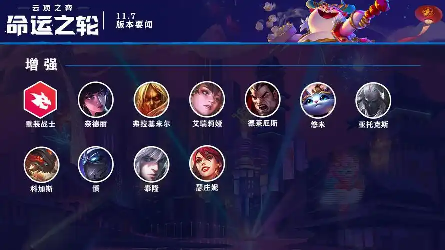 英雄联盟11.7云顶之弈版本更新