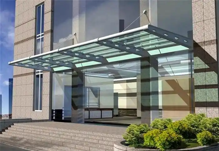 玻璃雨棚,玻璃雨棚效果图,祥耀装饰厂货直供(优质商家)