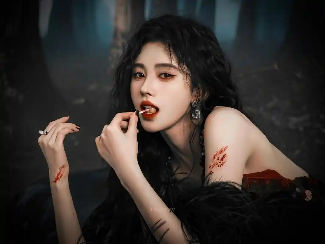 鞠婧祎暗黑风妆造大赏 #鞠婧祎