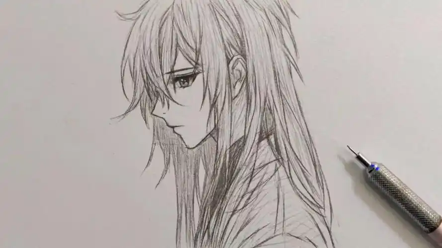 动漫男生侧脸画法,是不是很简单呢有手就行!快来和我一起画