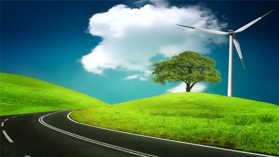 草原上的风车风景高清桌面壁纸下载