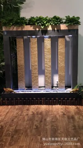 室内水景喷泉鱼池石雕鱼装饰摆件风水球喷泉大型酒店会所创意摆件