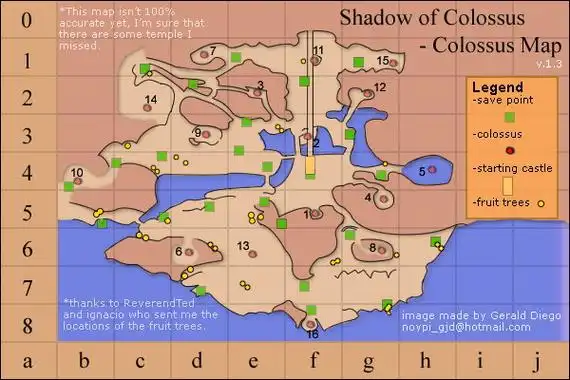 旺达与巨像boss位置重制版全要素地图