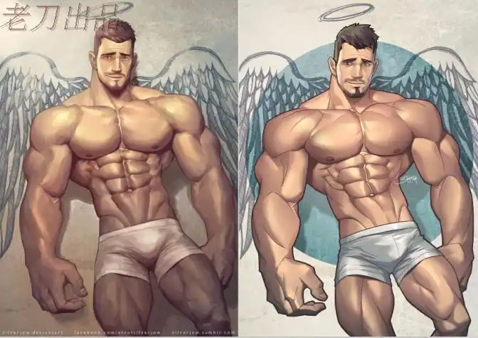 高清大图59张欧式漫画肌肉男子人体各式姿态图集漫画插画素材