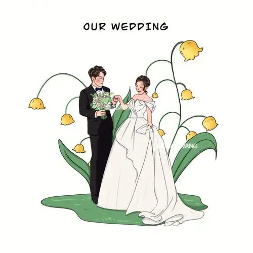 婚纱照风格  #简笔画教程  #婚礼邀请函  #q版人物  #头像  #卡通
