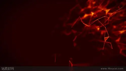 黑色背景下的炫酷红色线条背景高清图片
