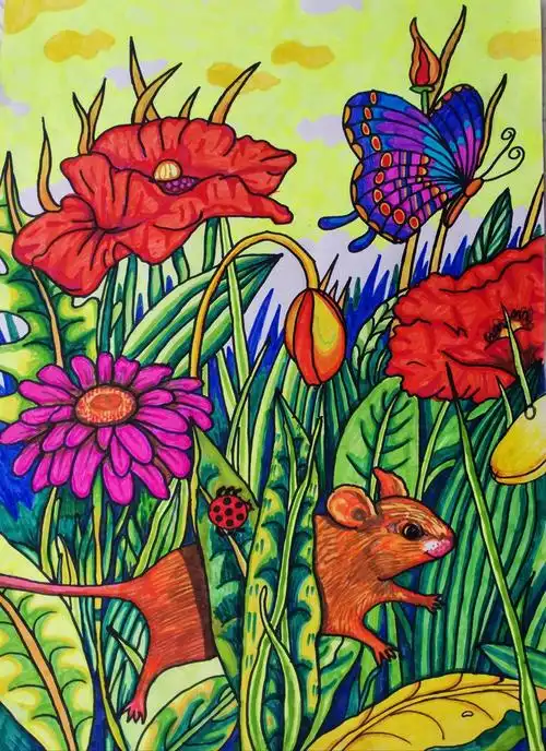 绘画比赛初中组一等奖获奖作品展示2020中国动漫金龙奖少儿美术创作