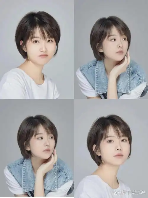 超好看的挂耳短发~可盐可甜适合圆脸方脸!