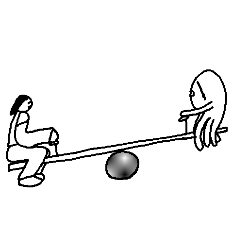 简约gif卡通gif黑白gif动画gif跷跷板gif女孩gif