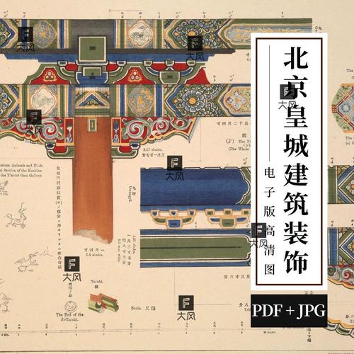 北京皇城建筑装饰图样古建建筑手绘图故宫纹样彩绘图案高清图pdf