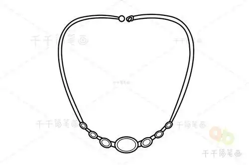 手链项链简笔画