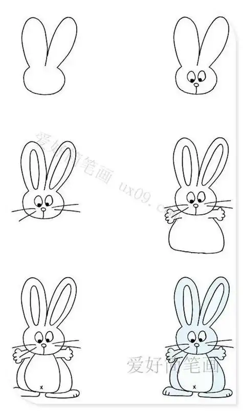 兔子的超级简笔画