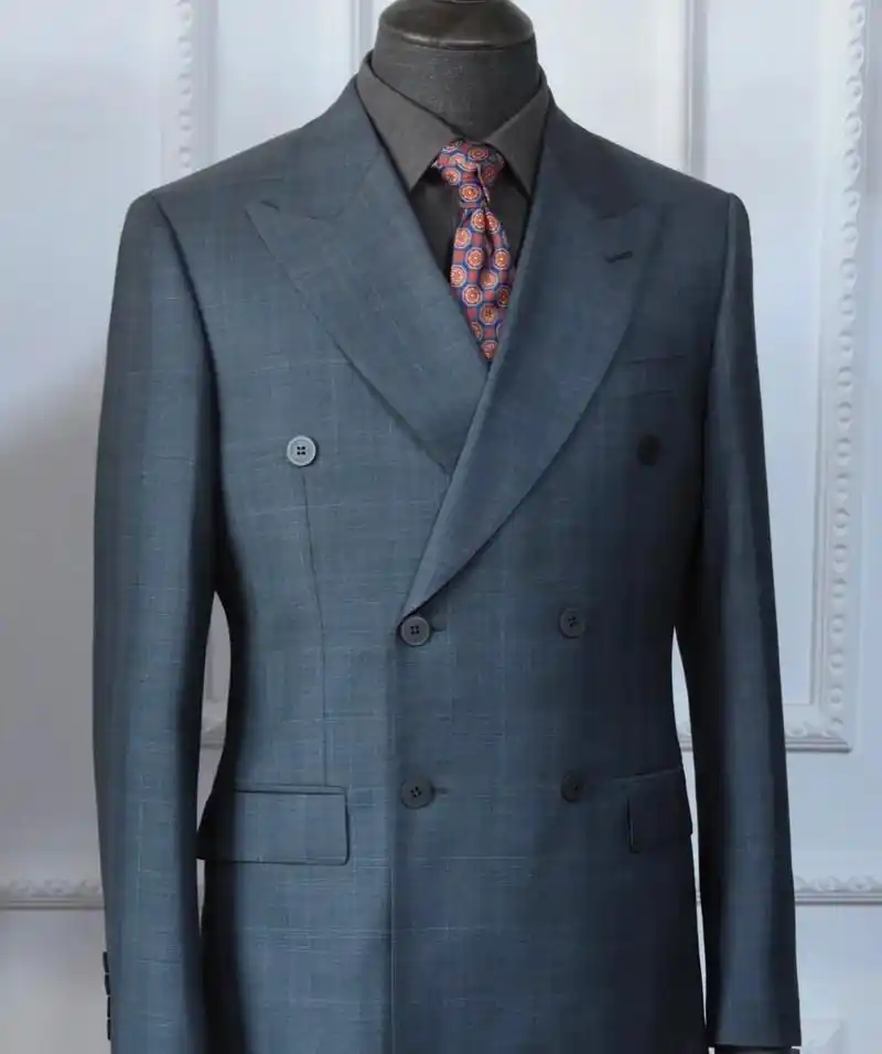 灰蓝色西装不好看吗99.灰蓝威尔士亲王格 灰格子大有来头,驳 - 抖音