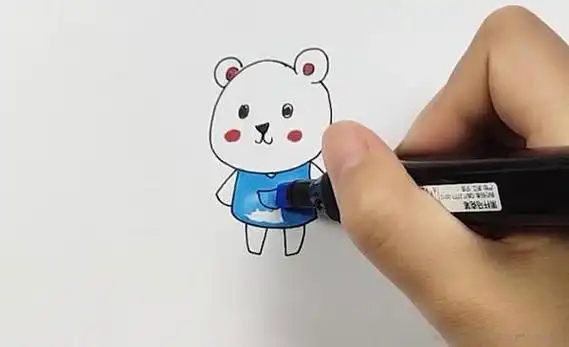 颜色小熊头像简笔画可爱小熊玩具简笔画画法小熊儿童画怎么画小熊简笔