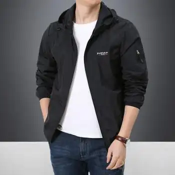 耐克防晒衣服男士夏季透气上衣户外轻薄款夹克衫男装休闲外套 黑色