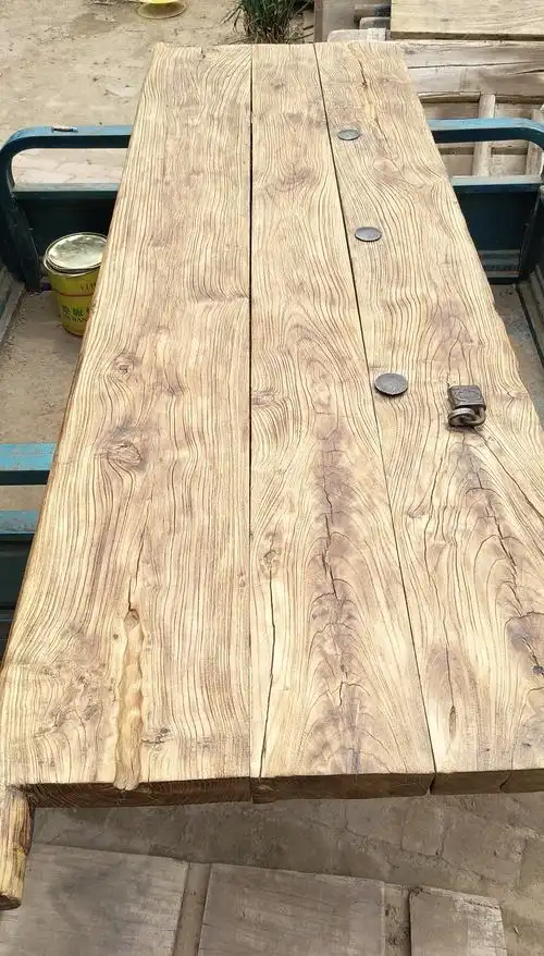 老榆木风化老门板复古旧木板漫咖啡桌吧台办公桌摄像道具定制地板