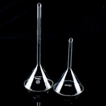 标准漏斗高硼硅漏斗 实验室玻璃器具 短管 短管40mm(1个) 三角漏斗