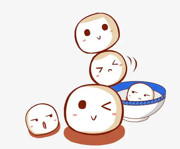 闹元宵可爱卡通汤圆设计