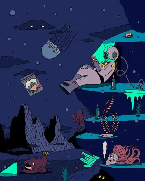 意大利插画设计师carloquaranta的fluoillustrationscollection插