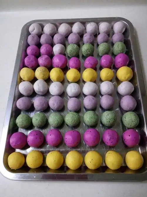 指尖上的温柔1944w2pc做的彩色小汤圆