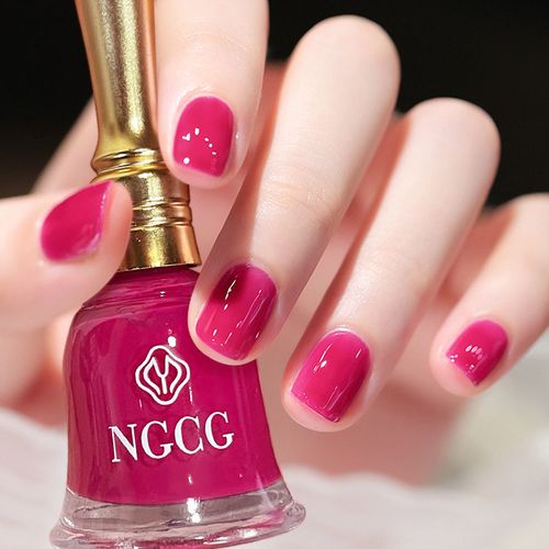 指甲油新款速干火龙果色油性美甲油网红大瓶免烤持久少女微胶易涂