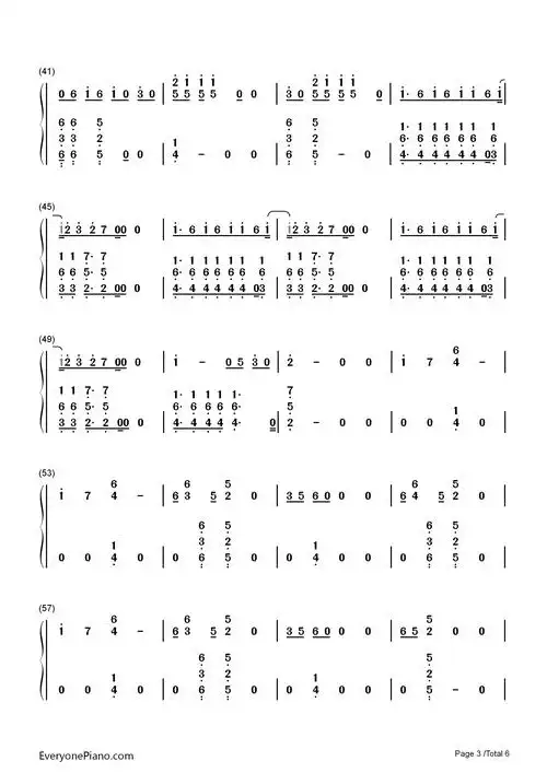 teenage dream-katy perry双手简谱预览3-钢琴谱文件(五线谱,双手简谱