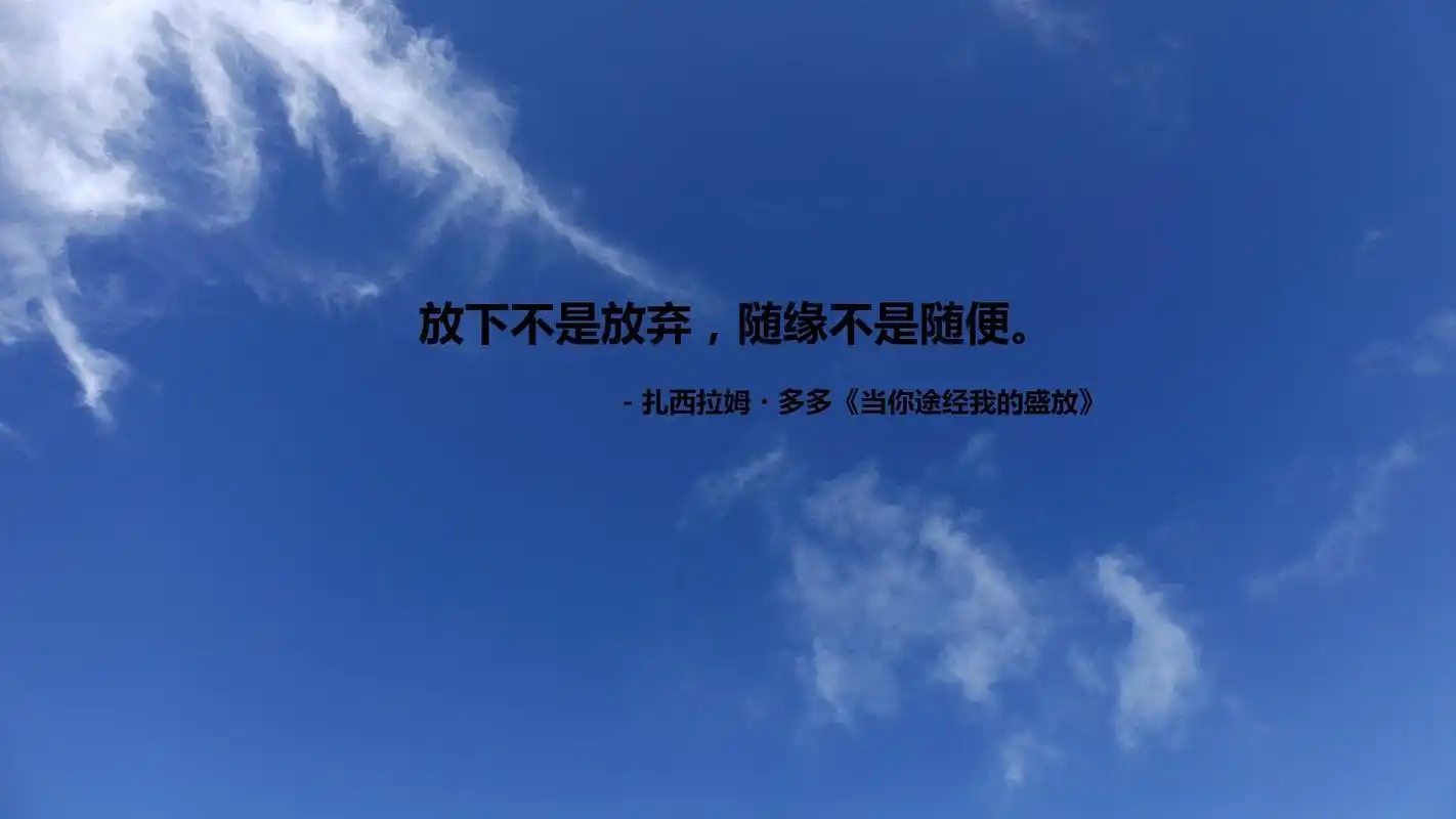 文字 语录 扎西拉姆多多 当你途径我的盛放 文字控壁纸文字壁纸图片_