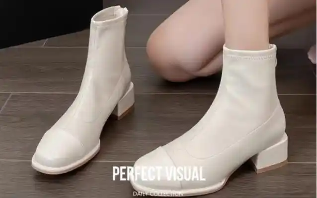 白色短靴百搭款