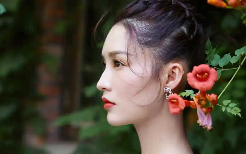 李沁薄纱裙唯美写真桌面壁纸