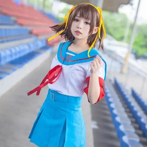 亲漫园】凉宫春日的忧郁团长凉宫cos服cosplay服装水手校服女裙优惠券