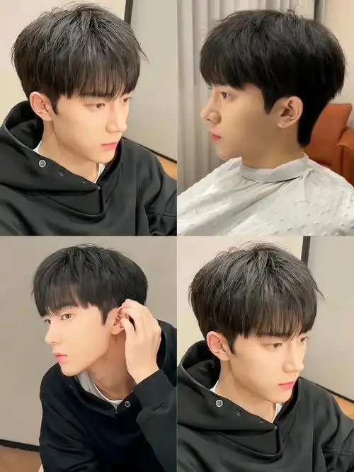 切记不可以推光,否则会变成锅盖头
73韩式发型主打发根蓬松,解决