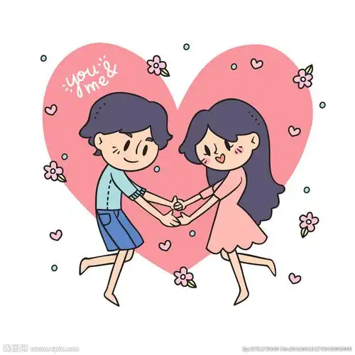 手绘幸福的夫妇图片