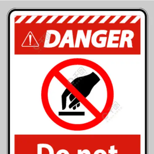 危险请勿触摸白色背景上的符号符号隔离 模板免费下载_eps格式_310像