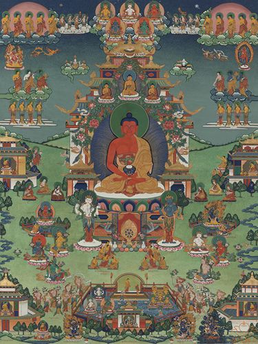 极乐世界2唐卡普瑞德精品高清不易褪色布制画像