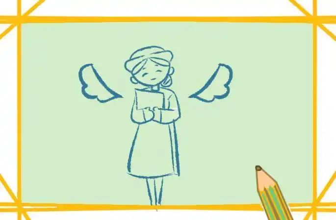 白衣天使有翅膀简笔画白衣天使有翅膀简笔画停课不停学绘画手工篇白衣