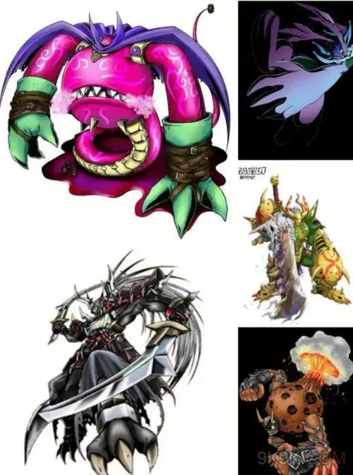 智天使兽恶,古代火山兽,泰坦兽,凯王兽,巴克科斯兽此套阵容的搭配成员