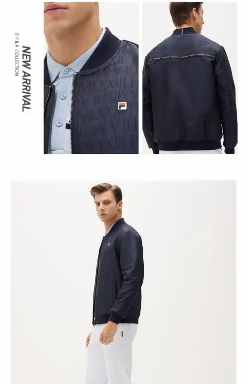 fila 斐乐男装官方男士梭织外套2021秋季新款休闲运动商务夹克衫商场