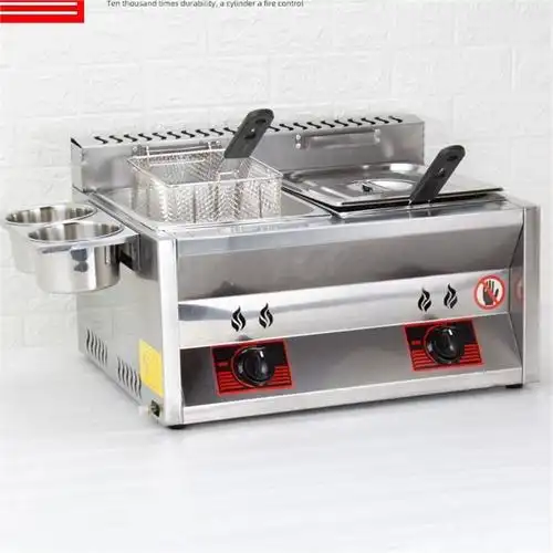 月亮喵油炸锅商用燃气炸炉薯条油炸机麻辣烫机机煮炸炉