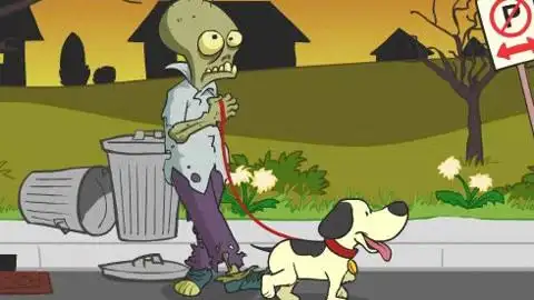 【窝窝】遛狗的僵尸 植物大战僵尸游戏